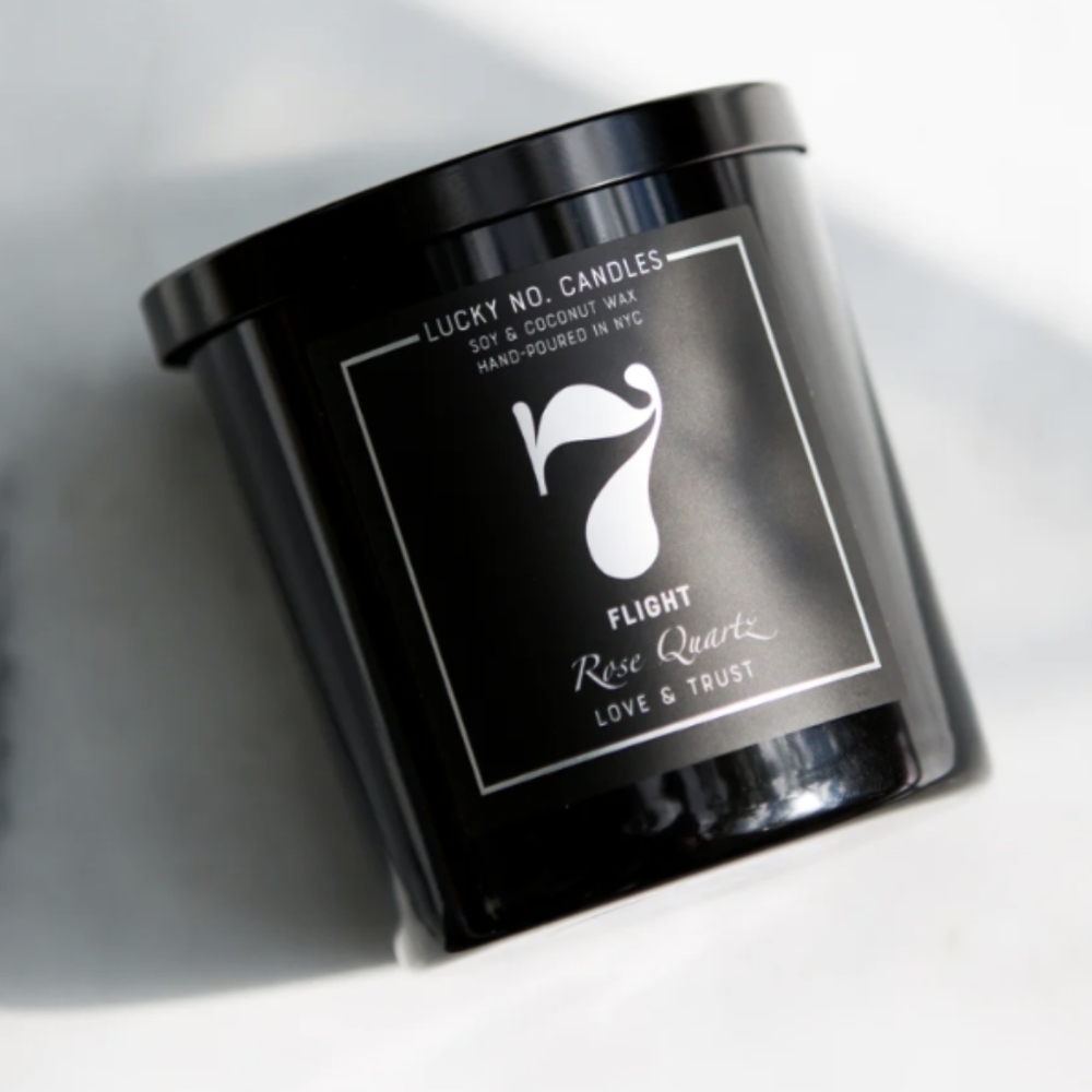 Lucky No. Candle - No.7 - Rose Quartz - Flight